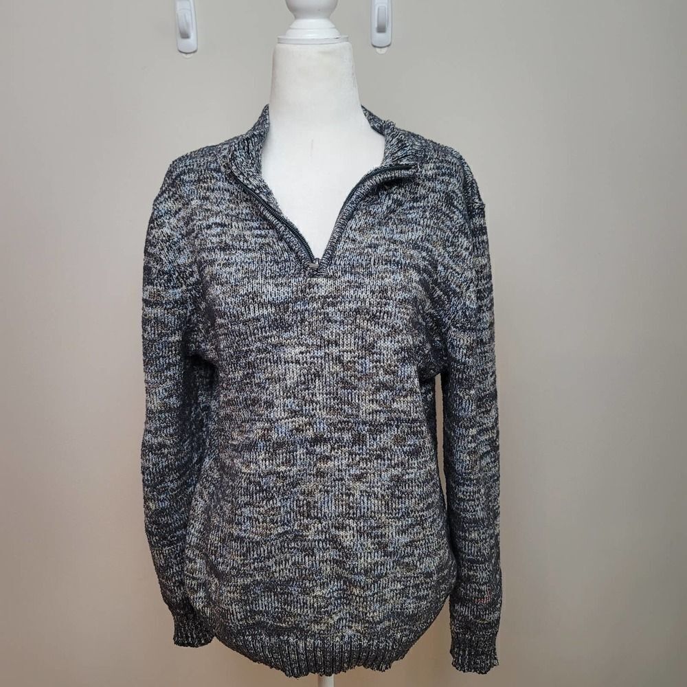 Croft & Barrow Marbled 1/4 zip Pullover Sweater Size Small